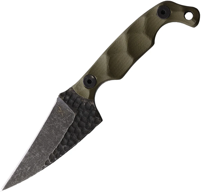 Stroup Knives Mini Mod 2 Hawkbill Fixed Blade Knife G-10 (6.75" Acid Wash)