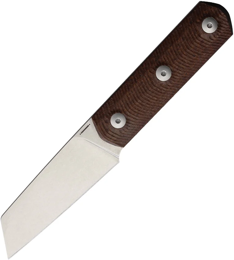 StraightLine EDC Erny Fixed Blade Knife Brown Burlap Micarta (2.7" SW) ER-BB