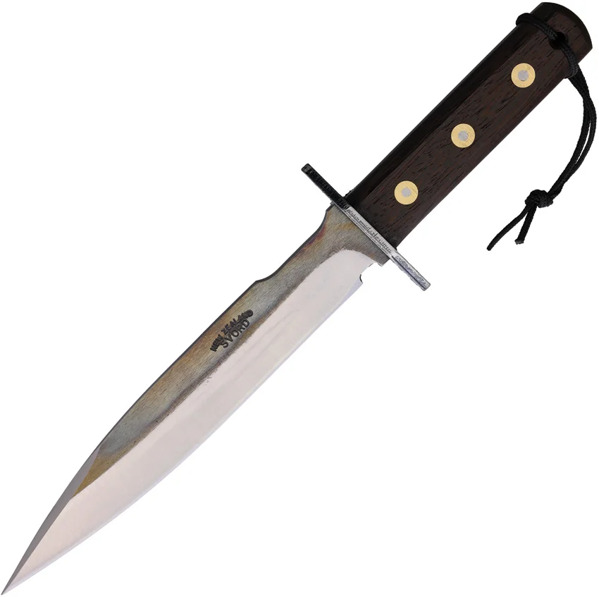 Svord Von Tempsky Fighter Dagger Fixed Blade Knife Wenge Wood (8.5" 2-T Raw/Sat)