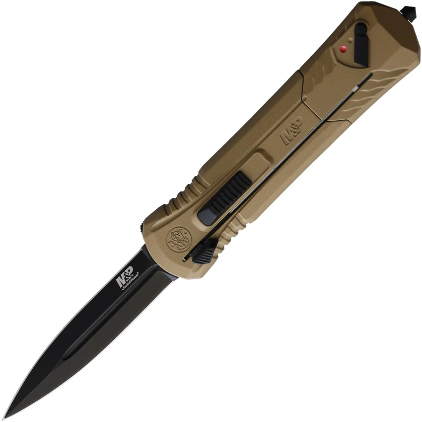 Smith & Wesson M&P OTF Spring Assisted Spear Point Knife Tan (3.5" Black)