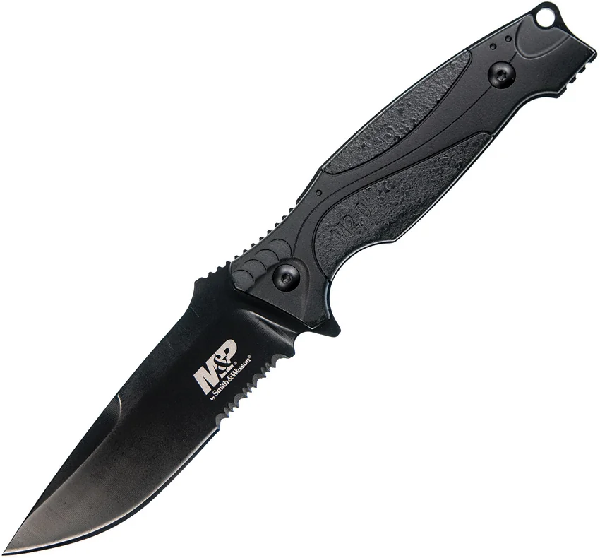 M&P M2.0 Fixed Blade Knife Black (4.1" Black Serr) 1085880