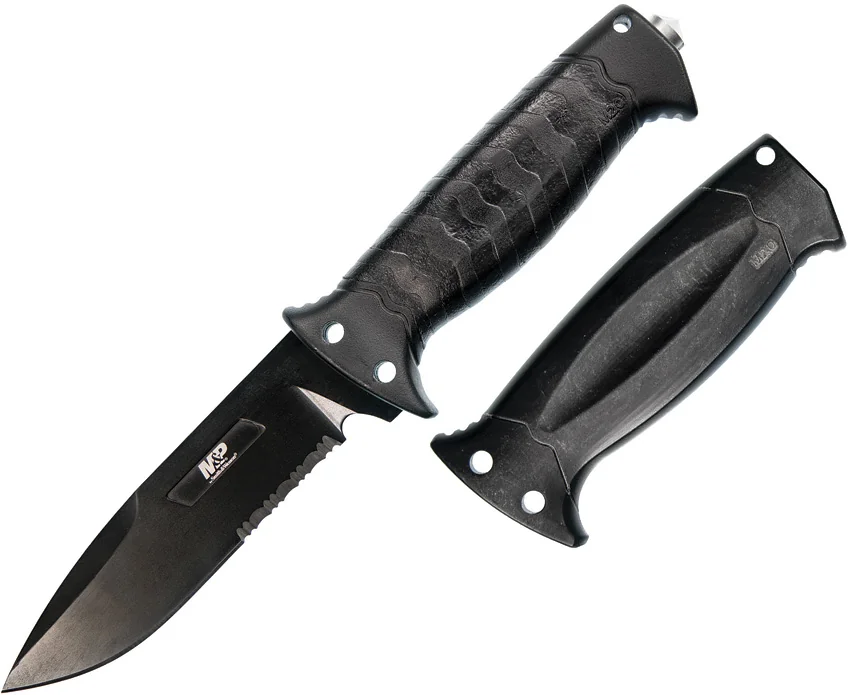M&P Grip Swap Fixed Blade Knife (5" Black Serr) 1085886