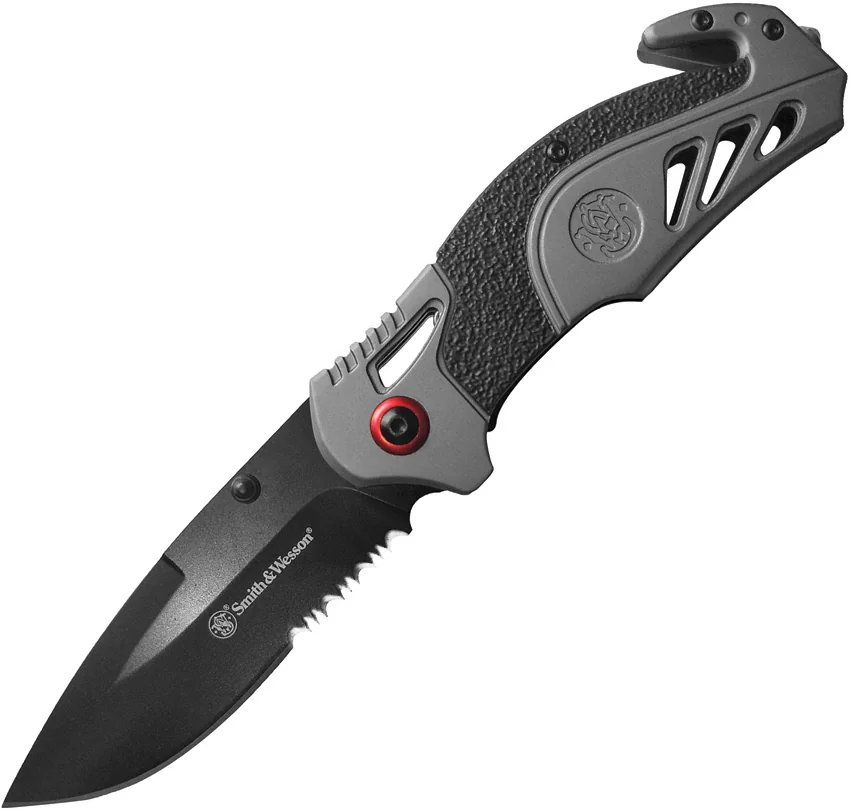 S&W S.A. Thumb Stud Spring Assisted Knife Aluminum (3.25" Black)