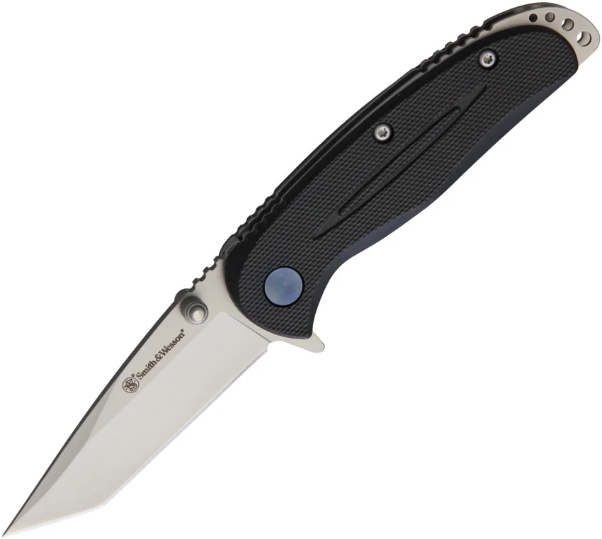 Smith & Wesson Tanto Liner Lock Knife Black GFN (2.5" Bead Blast) 1100066