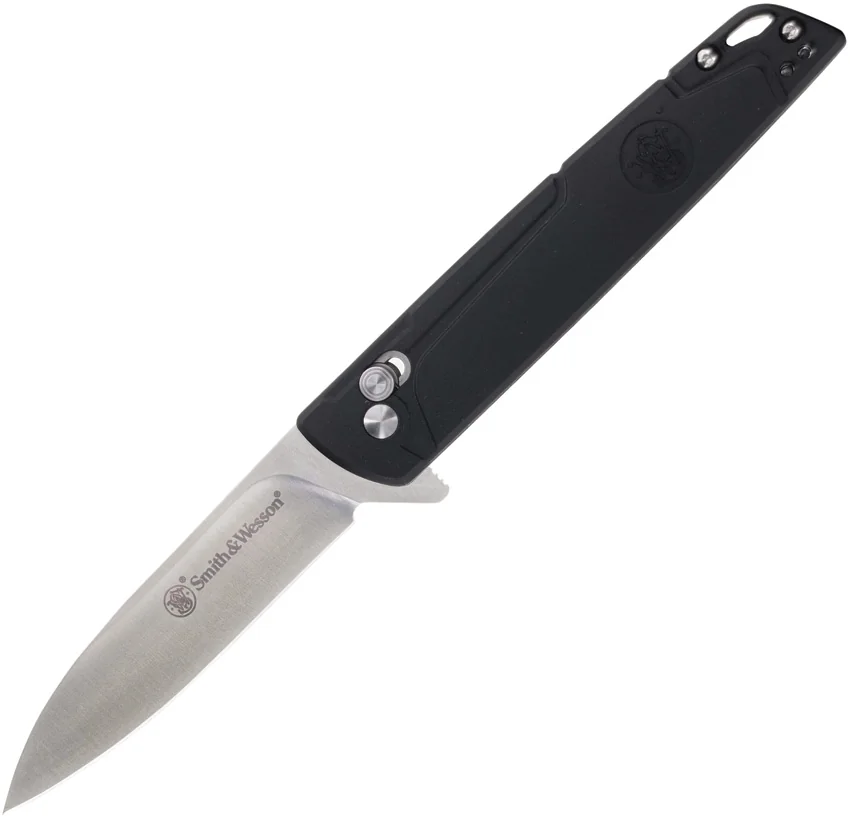 Smith & Wesson 24/7 Crossbar Lock Knife Black Polymer (3.25" Satin 7Cr)