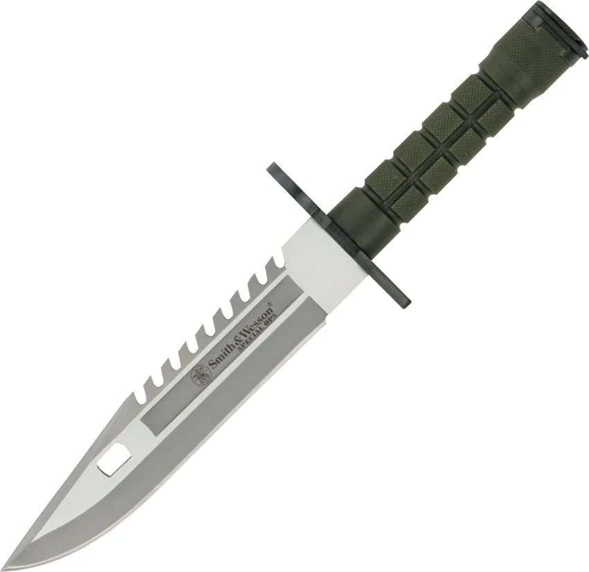 Smith & Wesson Special OPS SW3G M-9 Special Force Knife Green (Satin Plain)