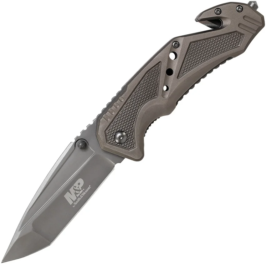 Smith & Wesson M&P Off Road Rescue Tanto Liner Lock Knife Gray (3.75" Gray)