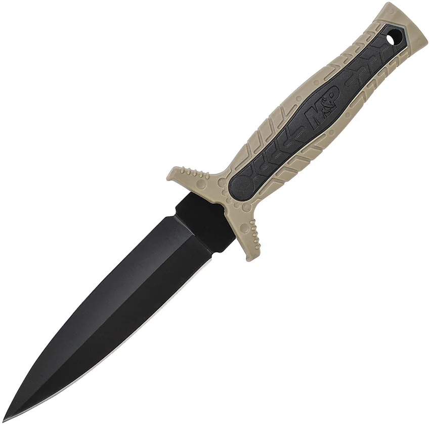 Smith & Wesson M&P Full Tang Fixed Blade Boot Knife Tan (4.7" Black) SWMPF3BR