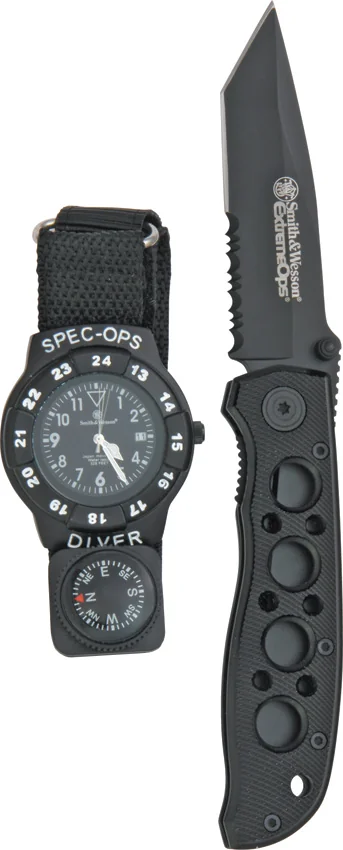 Smith & Wesson Extreme Ops Watch & Knife Combo Set SW-XTMOPS-2