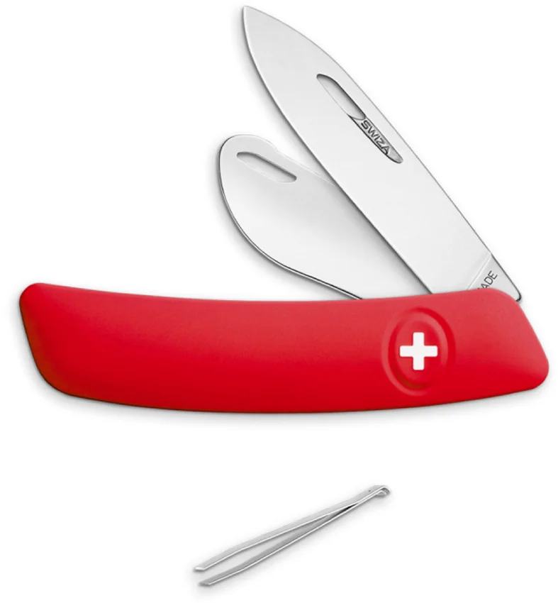 Swiza BL03 Butter Knife Swiss Pocket Knife Red (3" Satin)