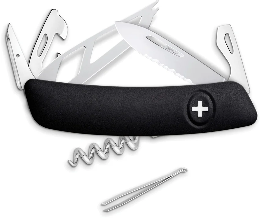 Swiza CH05T 7-in1  Cheese Knife Black (Satin)