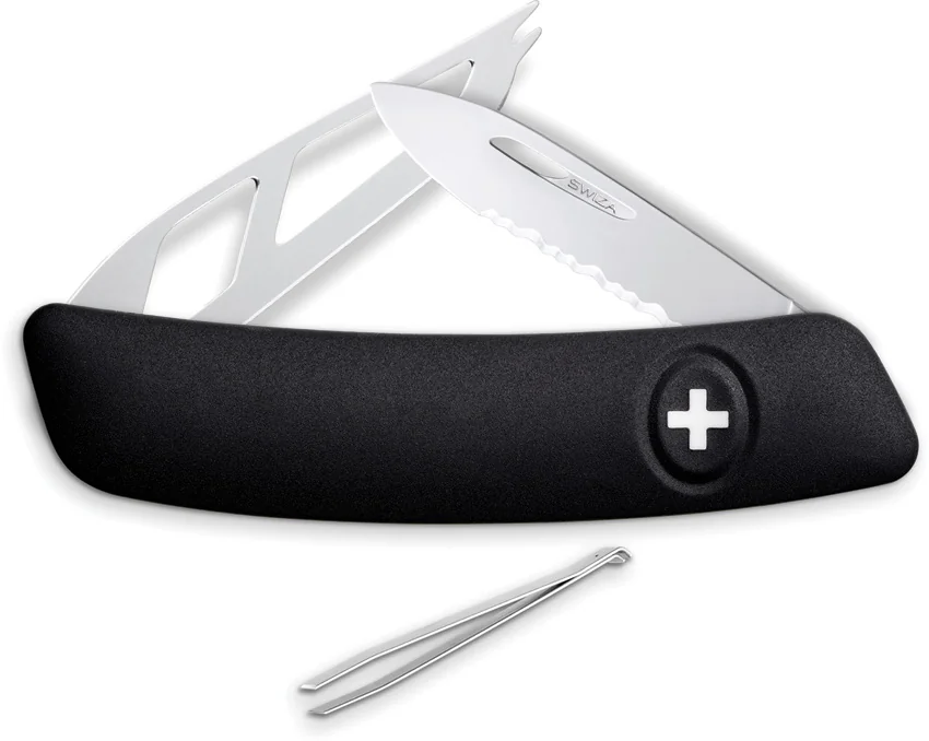 Swiza CH03T Multi-Tool Slip Joint Cheese Knife Black (Satin)