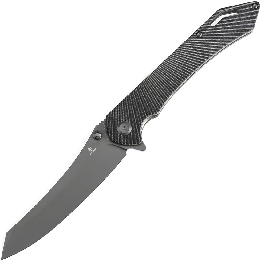Tenable Knives Colibri Tech Liner Lock Knife Black/Green G-10 (4.3" Gray TiCn)