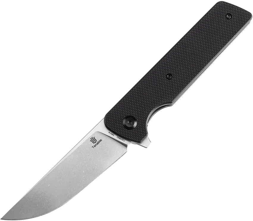 Tenable Knives Anomaly Liner Lock Knife Black G-10 (3.1" Stonewash) T2038A1