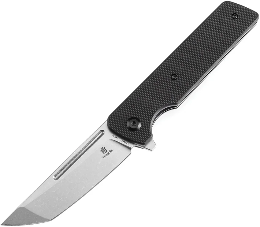 Tenable Knives Anomaly Tanto Liner Lock Knife Black G-10 (3.1" SW) T2038T1