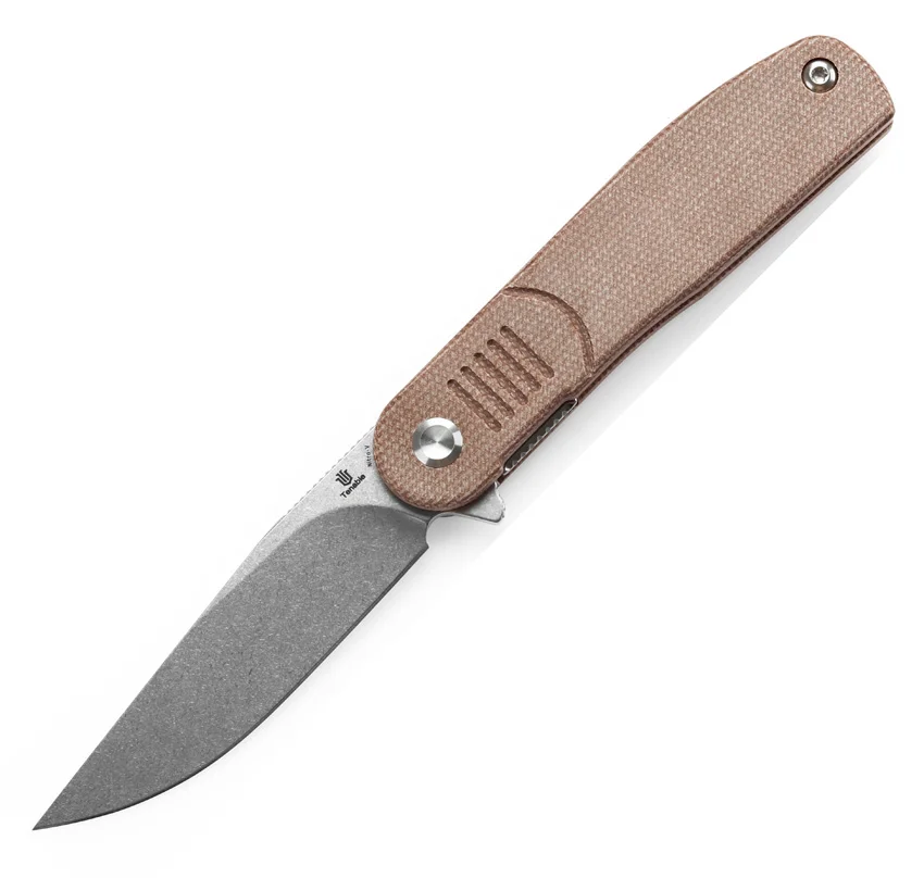 Tenable Knives Einar Liner Lock Knife Brown Micarta (3.1" SW)