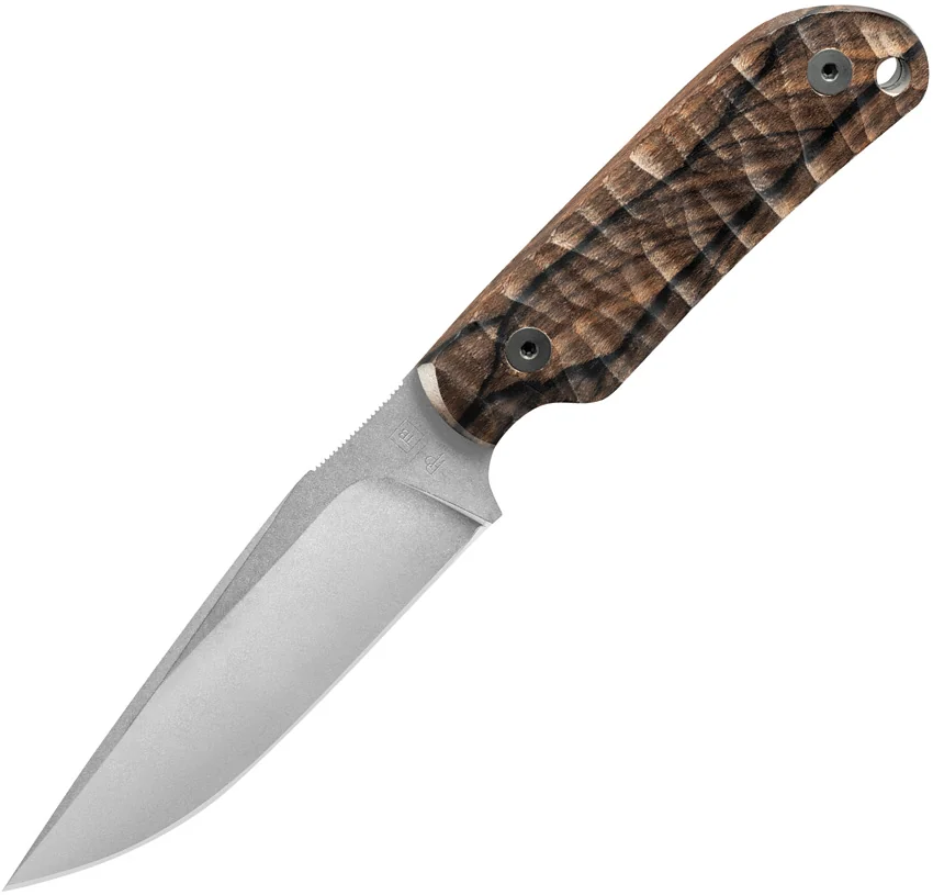 TB Outdoor Commandeur All-Purpose Fixed Blade Knife Brown Tonewood (4.25" SW)