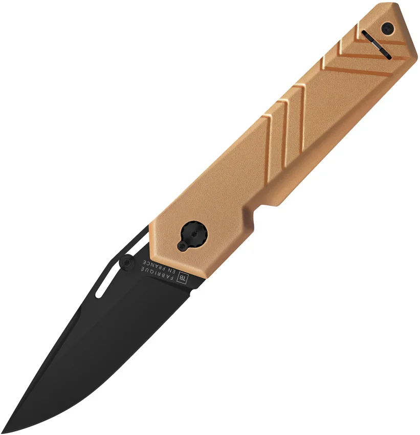 TB Outdoor Unboxer EDC Folding Knife Tan (3.10" Black)