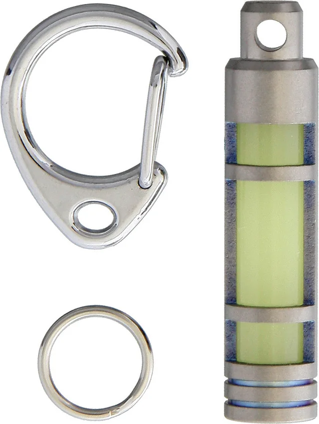 TEC Accessories T3 Glow Fob Key Ring Titanium T3-B-NAT-EG