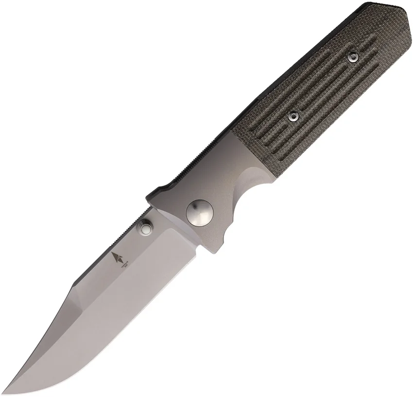 Terrain 365 STS-ATB Terravantium Frame Lock Knife OD Green Micarta/Ti (3.5"BB)