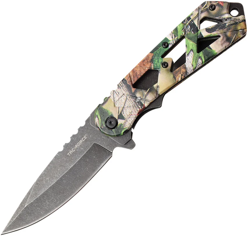 Tac Force Linerlock A/O Green Camo