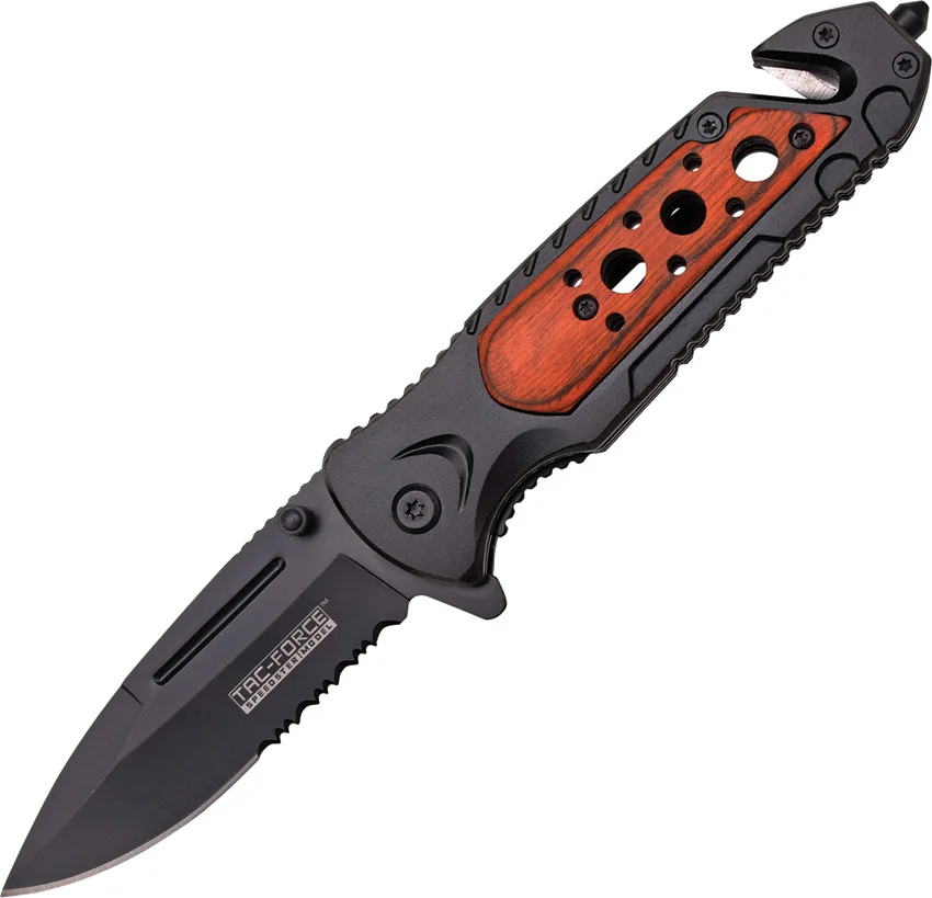 Tac Force Rescue Linerlock A/O Wood