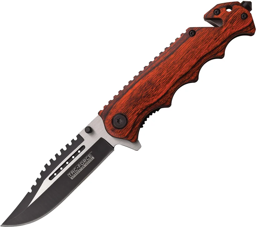 Tac Force Pakkawood Linerlock A/O