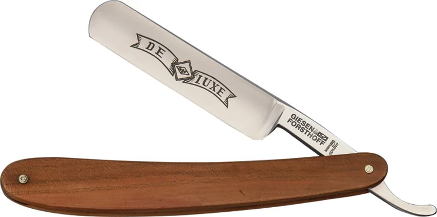 Timor Straight Razor Dark Plum Wood Handle (6/8" Carbon Steel) 394