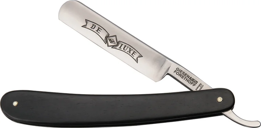 Timor Deluxe Straight Razor Ebony Wood Handle (5/8" Carbon Steel) 550