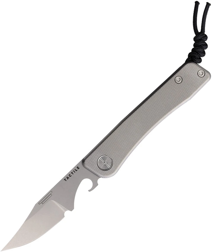 Tactile Knife Company Bexar Slipjoint w/ Bottle Open Gray Ti  (2.8 Stonewash)