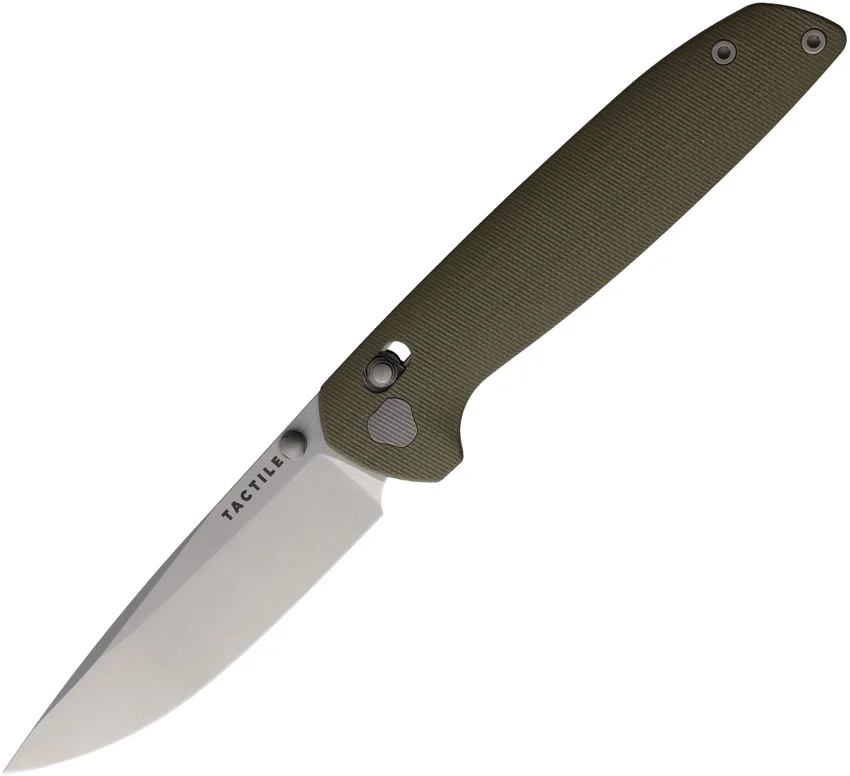 Tactile Knife Co. Maverick MagnaCut Crossbar Lock Knife Green G-10 (3.5" SW)