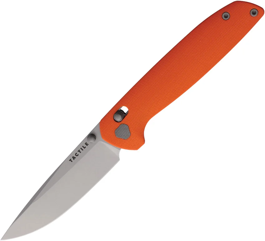 Tactile Knife Co. Maverick MagnaCut Crossbar Lock Knife Orange G-10 (3.5" SW)