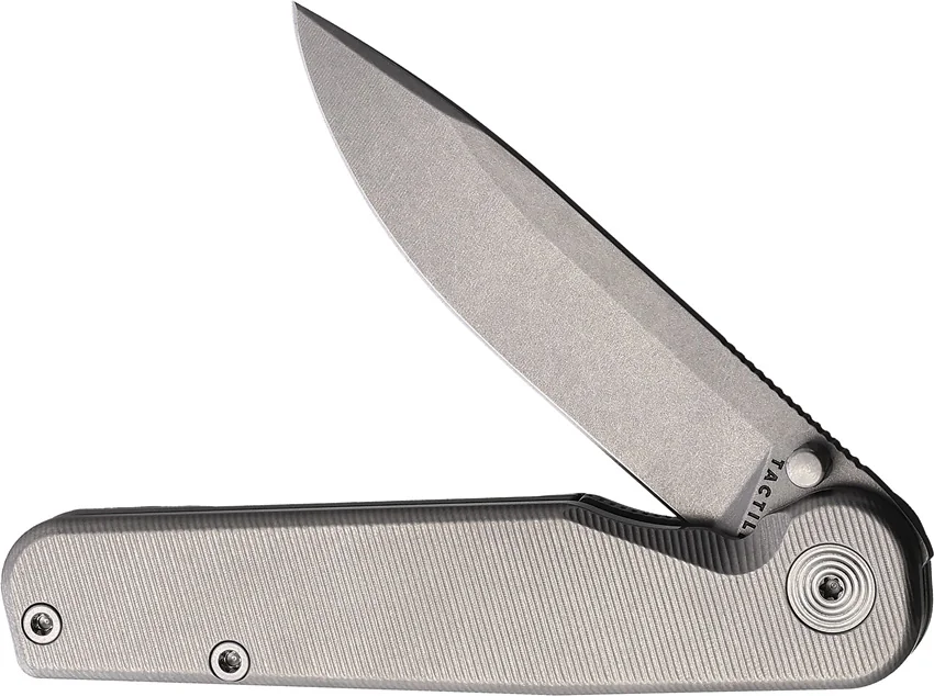 Tactile Knife Co. Rockwall Liner Lock Knife Titanium (3" Stonewash MagnaCut)