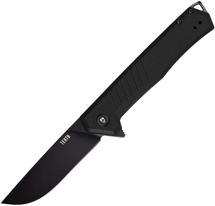 Tekto Knives F1 Alpha Liner Lock Knife Black G-10 (3.1" Black)