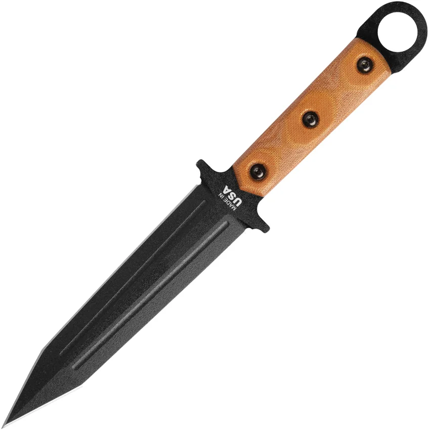 TOPS Knives Modern Gladius Knife (6.5" Black Traction Coating) MGLAD-01