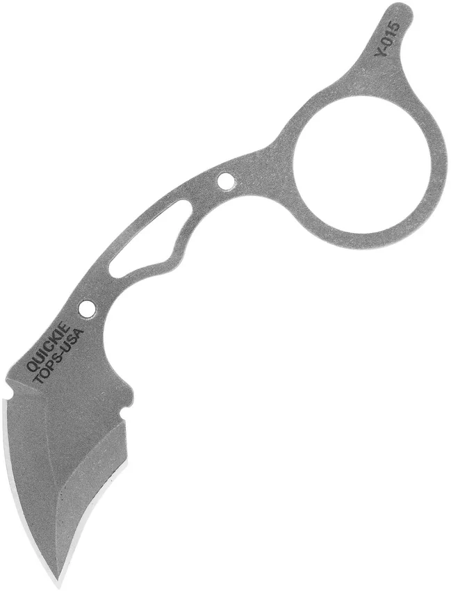 TOPS Knives Quickie Karambit Fixed Blade Knife  (1.63" Tumbled)