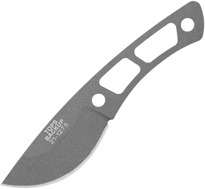 TOPS Backup Neck Knife Skeletonized Gray Tungsten (2.38" Gray Tungsten Cerakote)