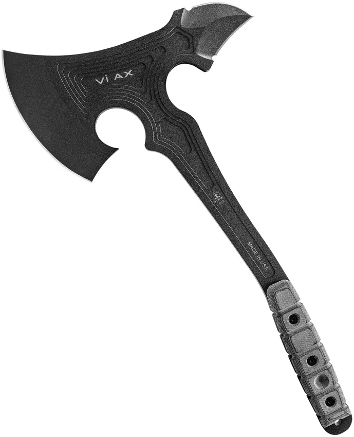 TOPS Knives Vi Ax 15.25" Viking Axe Black Linen Micarta (5.5" Black) VIAX-01