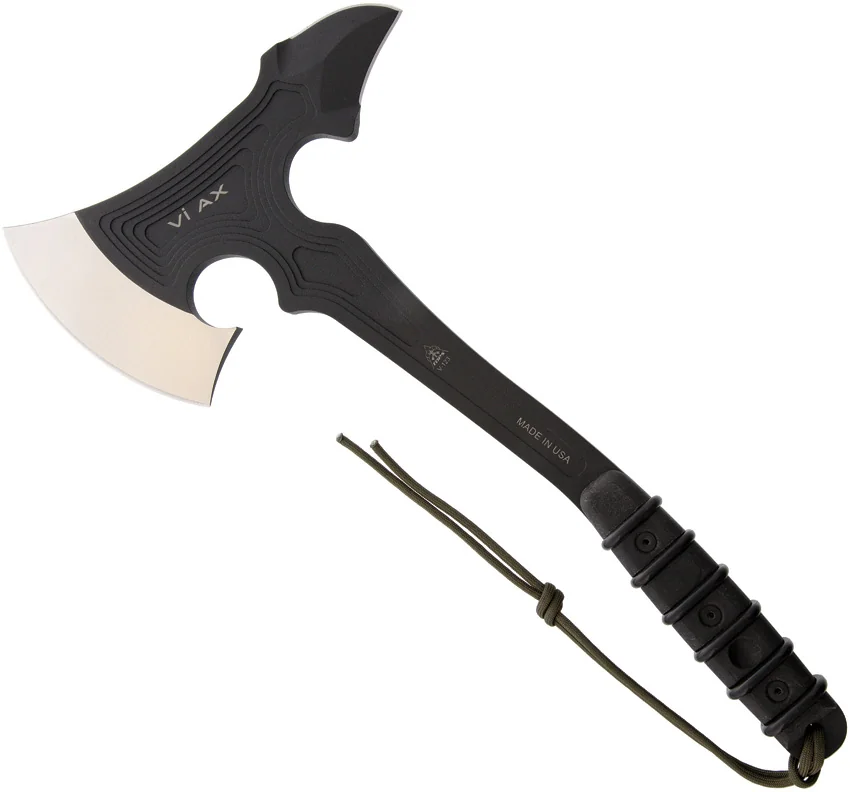 TOPS Knives Vi Ax 15.25" Viking Axe Black Micarta w/ O-Rings (5.5" Two-Tone)