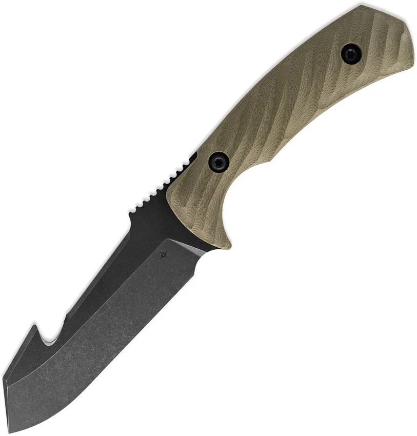Toor Knives Egress 2.0 Fixed Blade Knife Spitfire Green G-10 (4.1" Black)