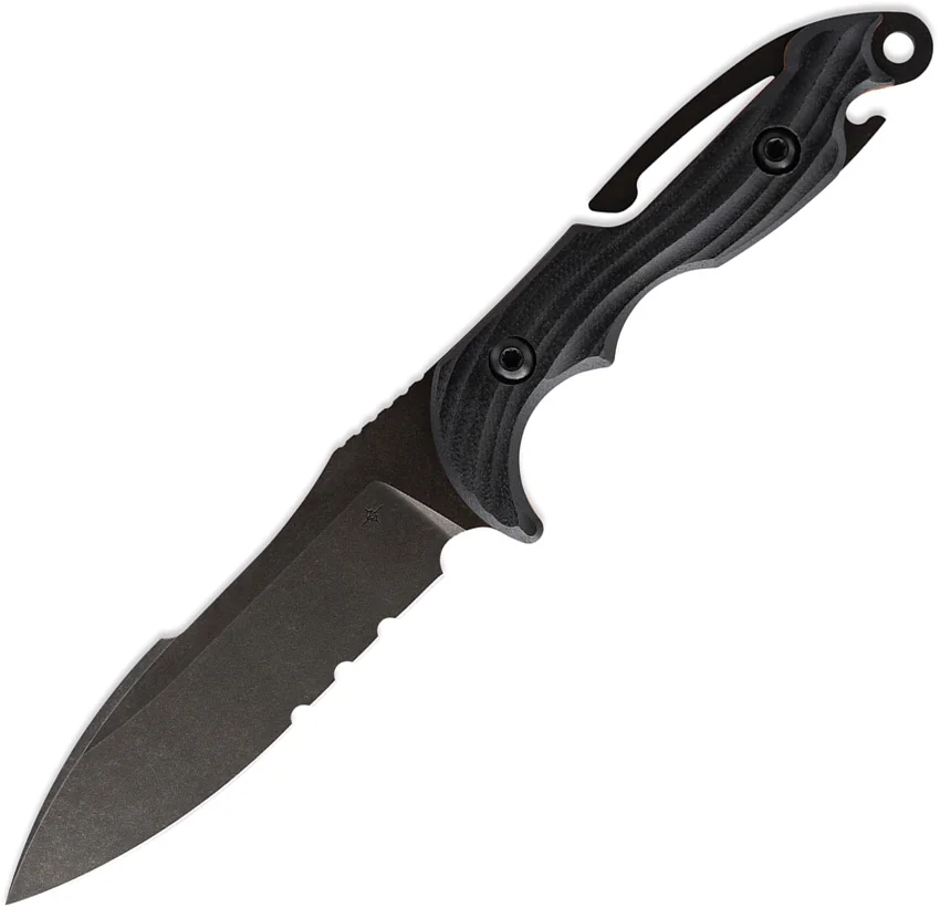 Toor Knives M.U.F. Diver Fixed Blade Knife Havoc Black G-10 (4.25" Black)