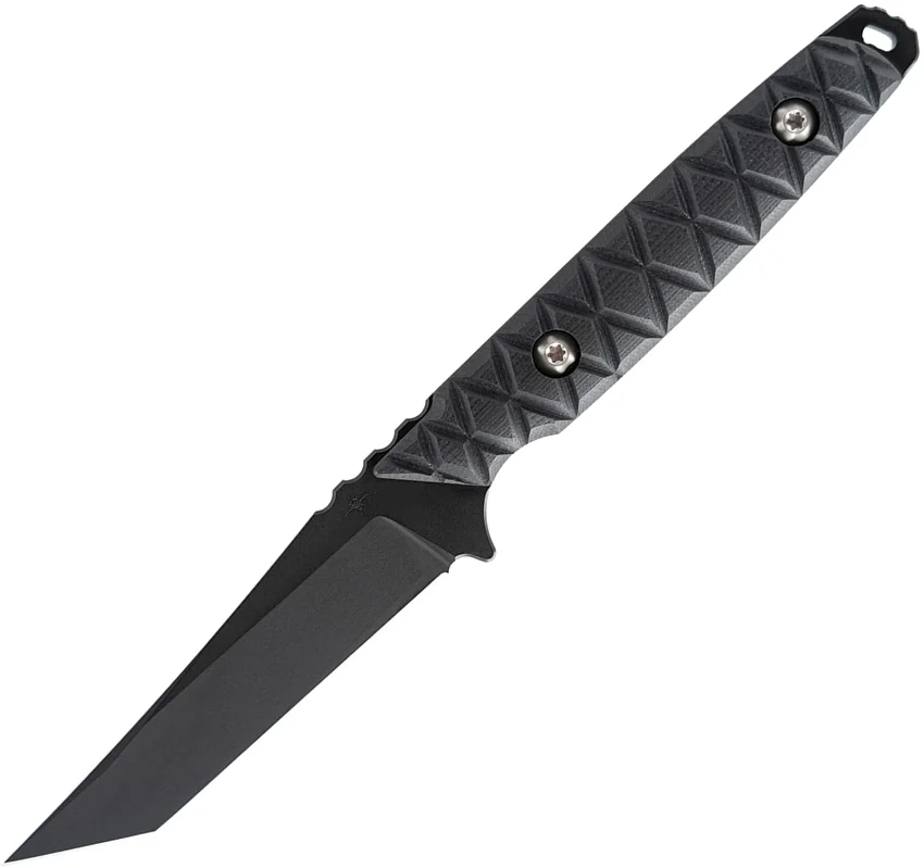 Toor Knives Kingpin The Don Fixed Blade Knife Black G-10 (4" Black)