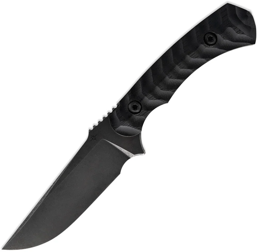Toor Knives Brauler Fixed Blade Knife Black/OD Green G-10 (4" Bomber Black)