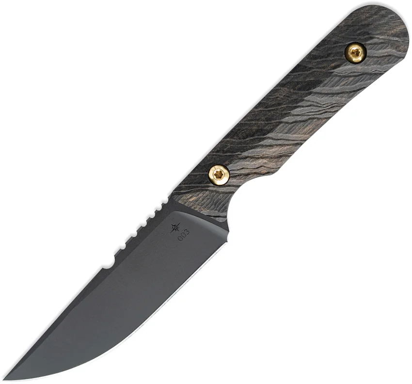 Toor Knives Administrator Fixed Blade Knife Ebony (4" Black)
