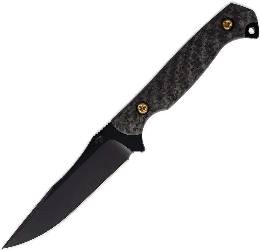 Toor Knives Heavy Metal  Krypteia S Fixed Blade Knife Carbon Fiber (4" Black)