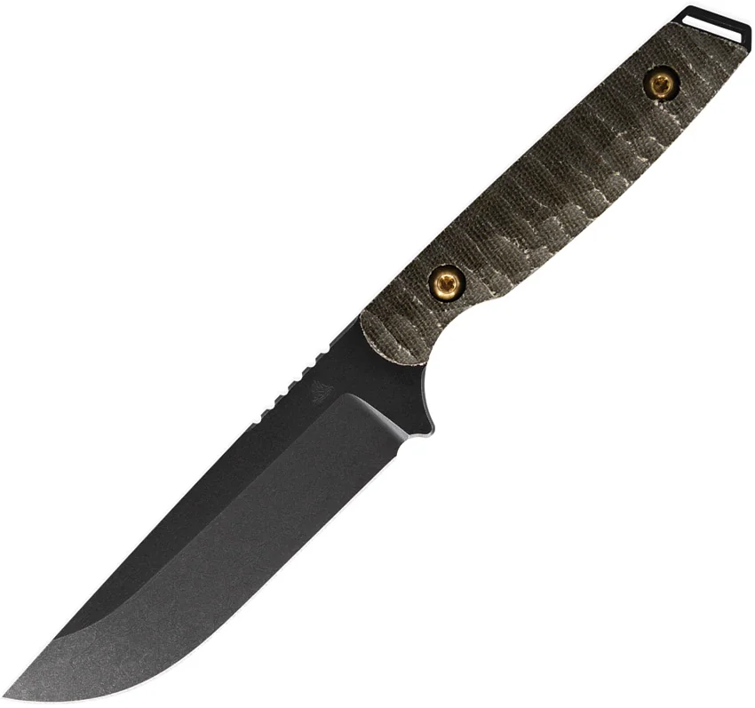 Toor Knives Campfire Field 2.0 Fixed Blade Knife Green Micarta (4.5" Black)