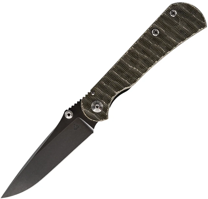 Toor Knives Campfire Merchant 2.0 S Frame Lock Knife Green Micarta (3.75" Black)