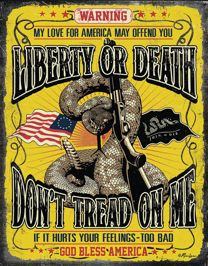 Tin Signs Don't Tread On Me Sign
