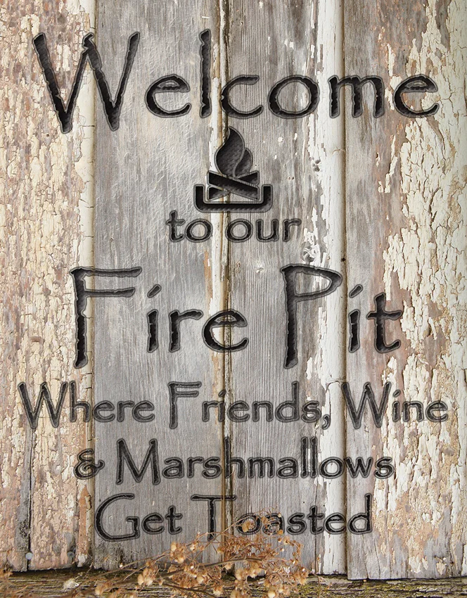 Tin Signs Fire Pit
