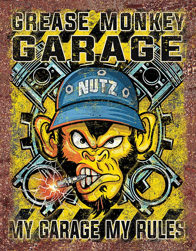 Tin Signs Grease Monkey Garage